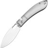 CJRB Sasaya Button Lock Ti Folding Knife S35VN Gray Titanium