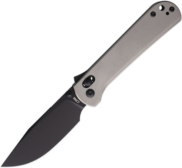 CJRB Bolt Recoil Lock Ti Folding Knife Gray Titanium 3.25"