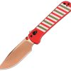 CJRB Bolt Recoil Lock Red Stripes Folding Knife AR-RPM9