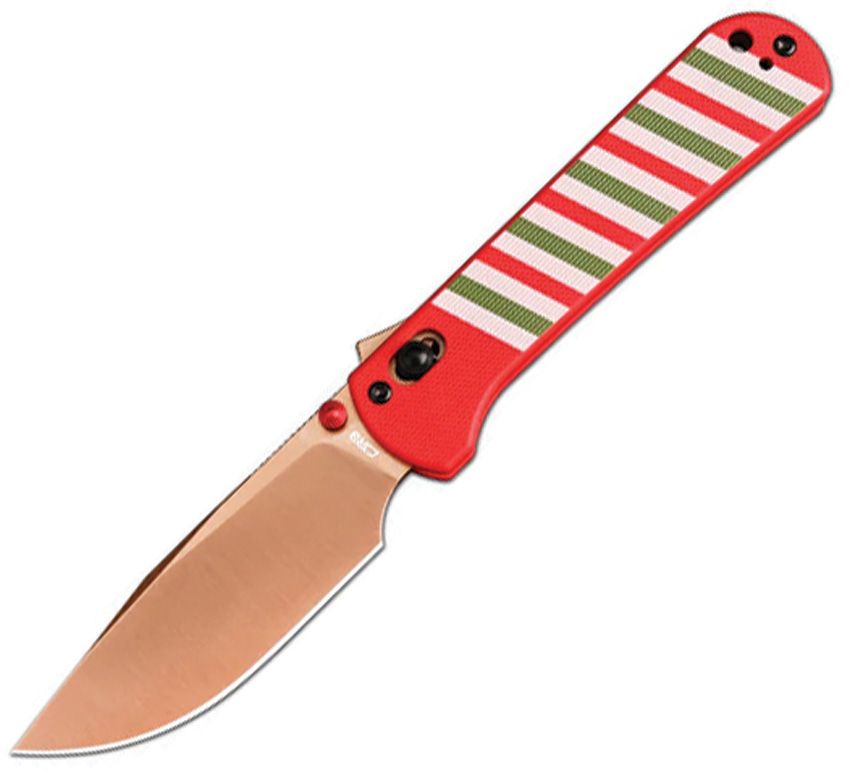 CJRB Bolt Recoil Lock Folding Knife 3.25" AR-RPM9 Red G10