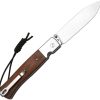 CJRB Glacier Button Lock Wood Folding Knife AR-RPM9 Stainless