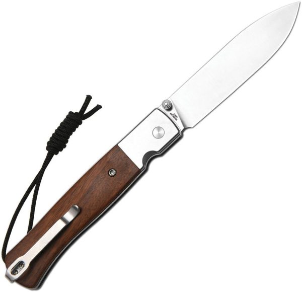 CJRB Glacier Button Lock Wood Folding Knife AR-RPM9 Stainless