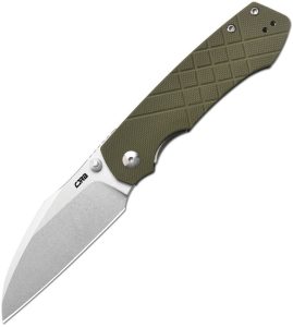 CJRB Kestrel Linerlock Green Folding Knife AR-RPM9 Wharncliffe