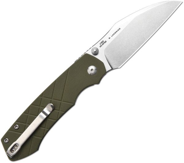 CJRB Kestrel Linerlock Green Folding Knife AR-RPM9 Wharncliffe