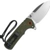 CJRB Tundra Linerlock Green D2 Steel Folding Knife 3.75"