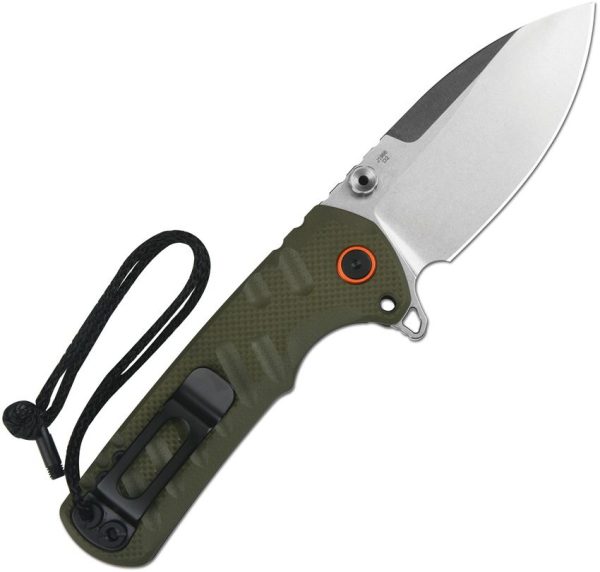 CJRB Tundra Linerlock Green D2 Steel Folding Knife 3.75"