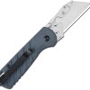 CJRB Boxer Button Lock Folding Knife Blue G10 2Cr13 Blade