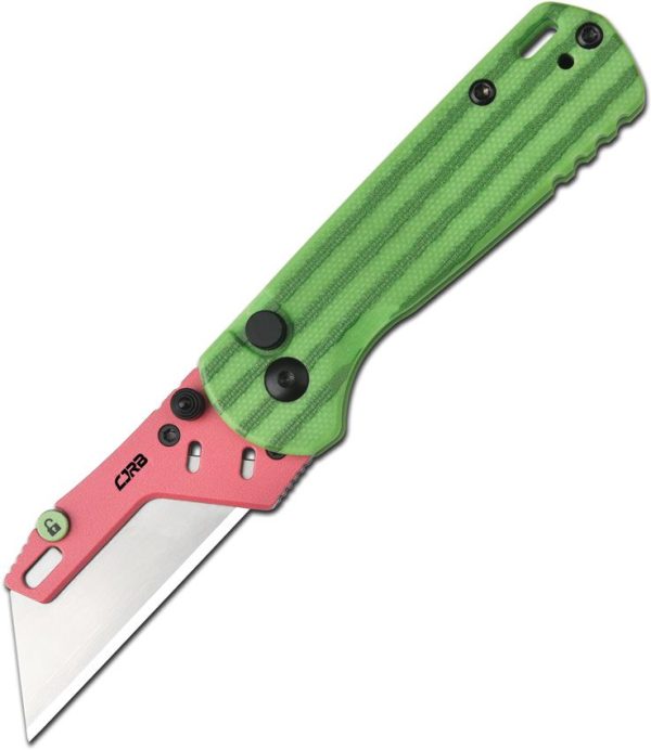 CJRB Boxer Button Lock Melon G10 Folding Knife 2.38" 2Cr13