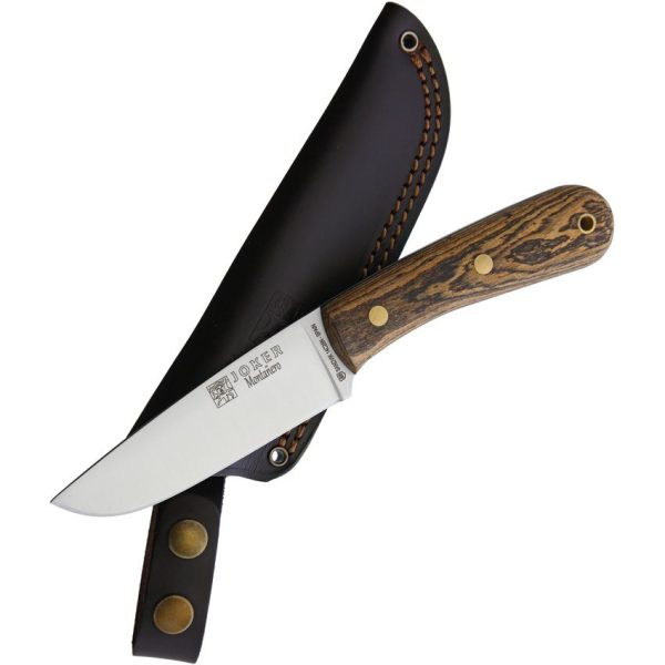 Joker Montanero Fixed Blade 14C28N Stainless Bocote Wood Knife