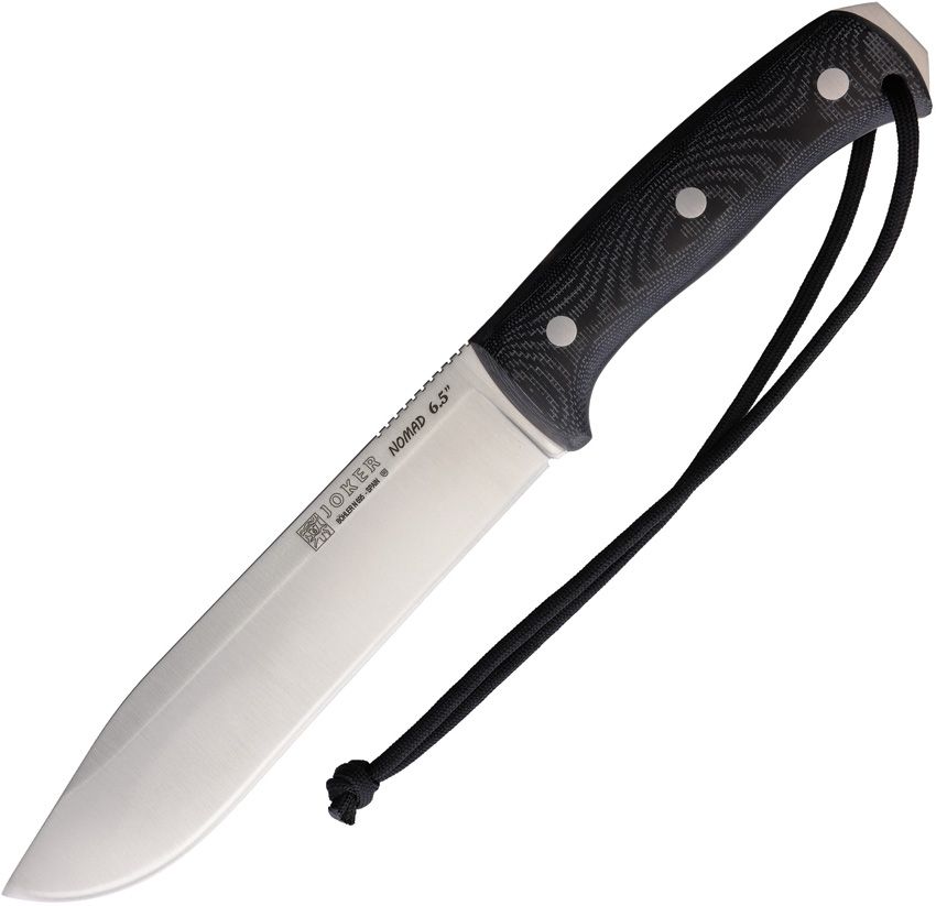 Joker Nomad 6.5 Fixed Blade Knife 6.75" Bohler N695 Black Micarta