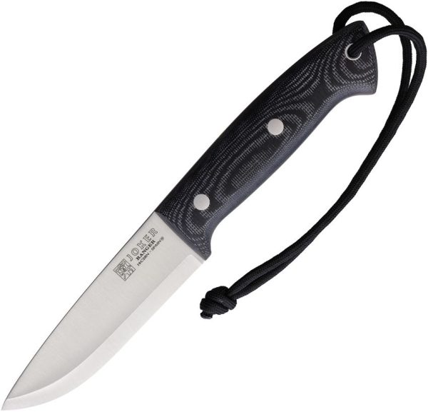 Joker Ranger Fixed Blade 14C28N Micarta Black Leather Sheath