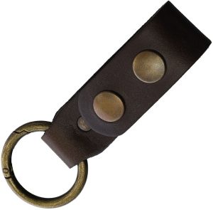 Joker Dangler Brown Leather - Brass Ring Pouch