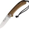 Joker Cocker Lockback Bocote Wood Folding Knife 3.25" Blade