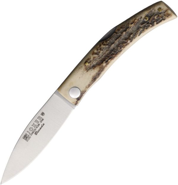 Joker Becada Lockback Stag Bone Folding Knife 14C28N Blade