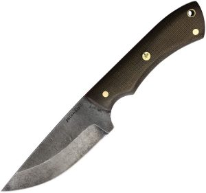 Join or Die Bushcraft Fixed Blade 80CrV2 Carbon Steel Green Micarta