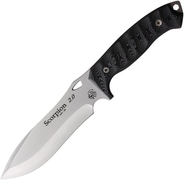 J&V Adventure Scorpion Fixed Blade Knife MV-58 Stainless Black