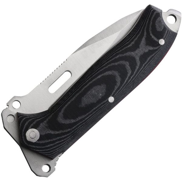 J&V Adventure SV3 Linerlock Folding Knife 3.38" MV-58 Blade Black Micarta
