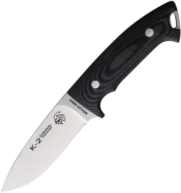 J&V Adventure Knives K-2 Bushcraft Fixed Blade N690 Stainless