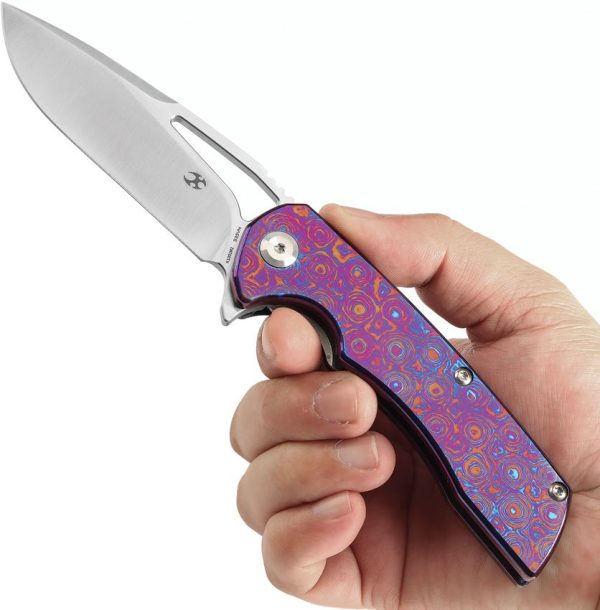 Kansept Kryo Framelock Timascus Handle