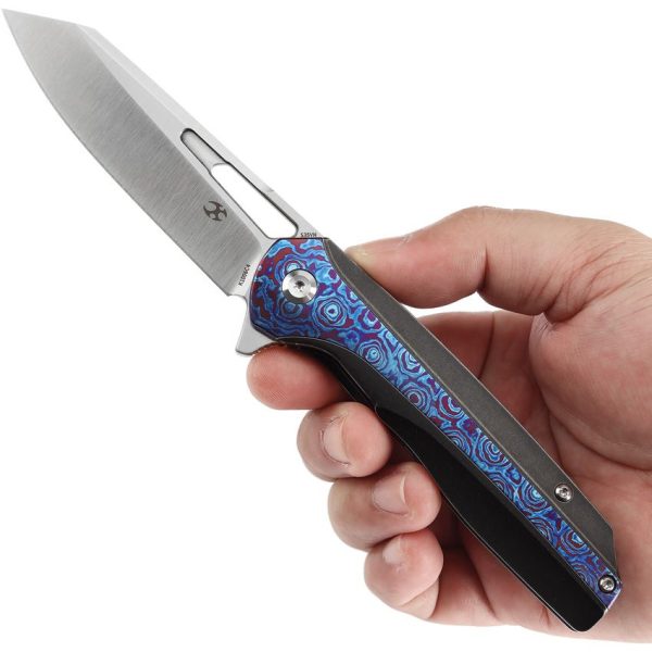 Kansept Shard Framelock Timascus Inlay