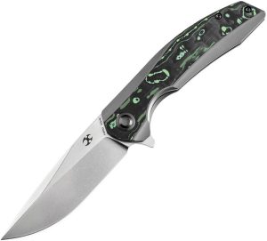 Kansept Accipiter Framelock Green - Titanium CF