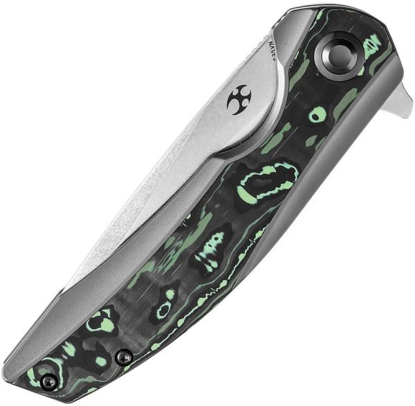 Kansept Accipiter Framelock Green - Titanium CF