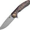 Kansept Accipiter Framelock Damascus - Steel