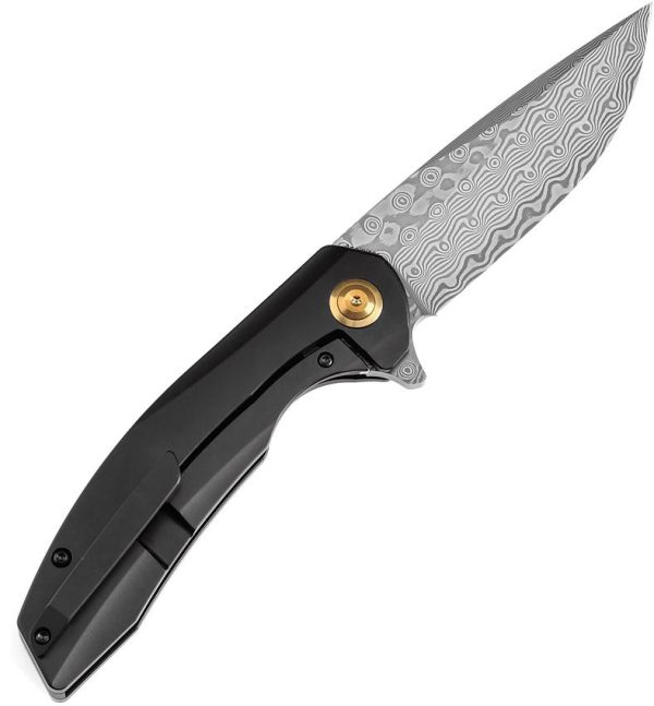 Kansept Accipiter Framelock Damascus - Steel