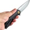 Kansept Accipiter Framelock Damascus - Steel