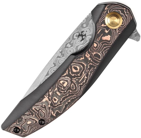 Kansept Accipiter Framelock Damascus - Steel
