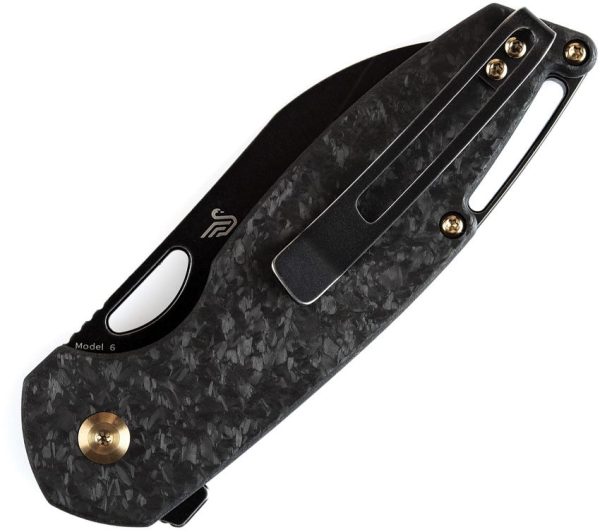 Kansept Model 6 Framelock Shredded Carbon Fiber