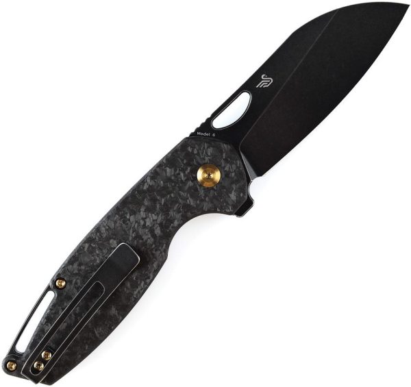 Kansept Model 6 Framelock Shredded Carbon Fiber