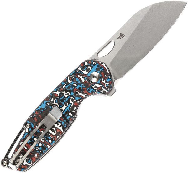 Kansept Model 6 Framelock Multicolor Carbon Fiber