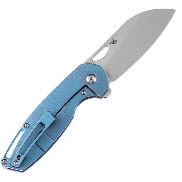 Kansept Model 6 Framelock Orange Peel Blue