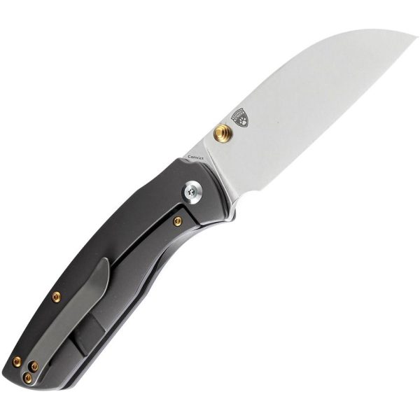 Kansept Convict Framelock S35VN Gray Titanium