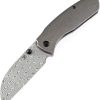 Kansept Convict Framelock Damascus Bronze Titanium