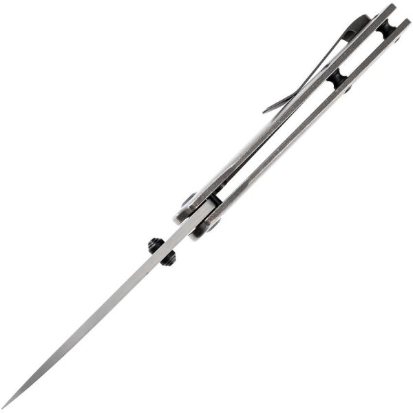 Kansept Convict Framelock Damascus Bronze Titanium