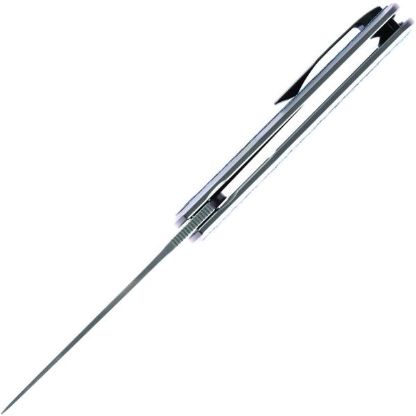 Kansept Kratos Framelock Damascus Blue Rose