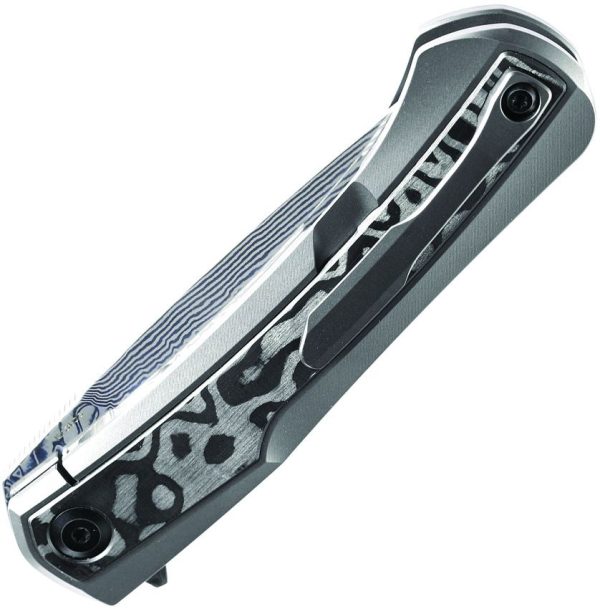 Kansept Kratos Framelock Damascus Black Rose