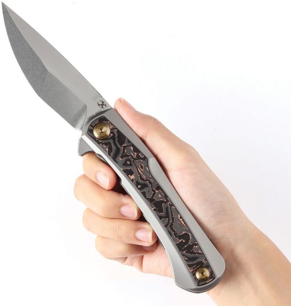 Kansept Kratos Framelock Copper Carbon Fiber