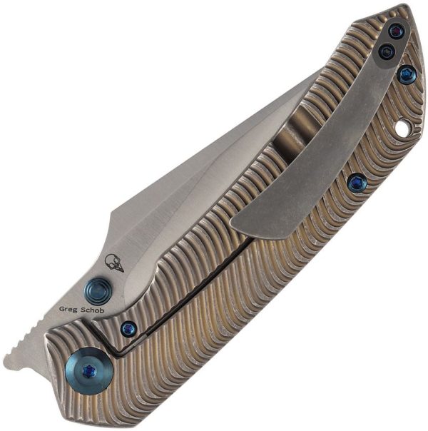 Kansept Fenrir Framelock Bronze Ti Wharncliffe CPM S35VN