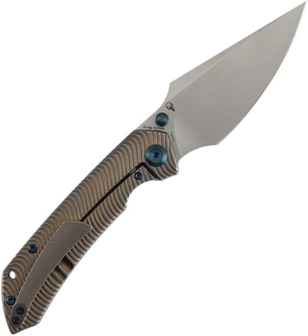 Kansept Fenrir Framelock Bronze Ti Wharncliffe CPM S35VN