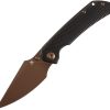 Kansept Fenrir Framelock Rose Gold Wharncliffe CPM S35VN