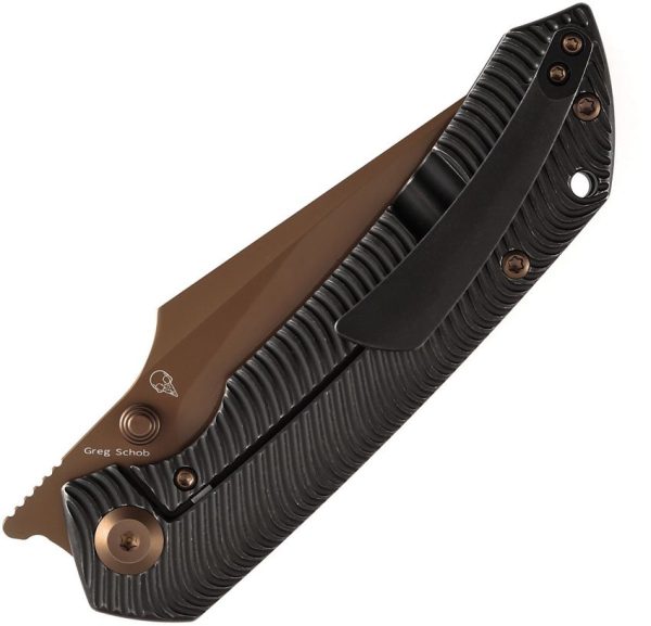 Kansept Fenrir Framelock Rose Gold Wharncliffe CPM S35VN