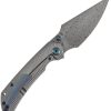 Kansept Fenrir Framelock Damascus Wharncliffe Titanium