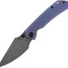 Kansept Fenrir Framelock Damascus Purple Anodized