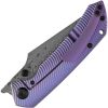Kansept Fenrir Framelock Damascus Purple Anodized