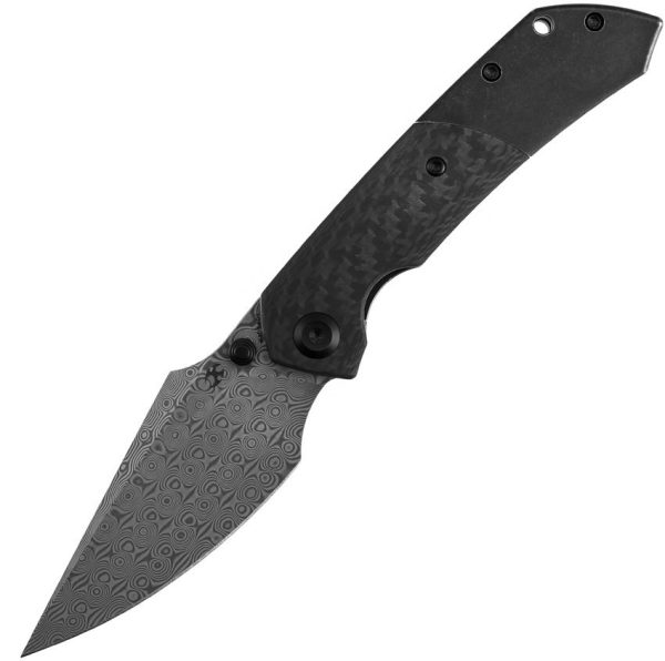 Kansept Fenrir Crossbar Lock Twill Damascus Carbon Fiber