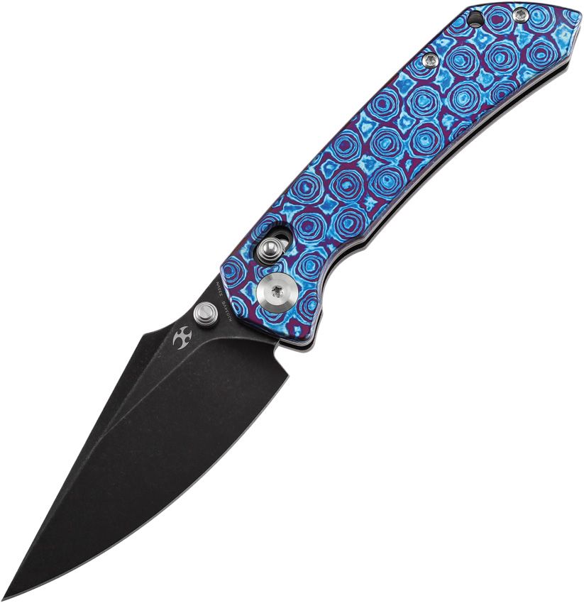 Kansept Fenrir Crossbar Lock Folding Knife 3.5" CPM S35VN Timascus