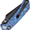 Kansept Fenrir Crossbar Lock Timascus Wharncliffe